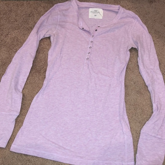 🍩$5 Must Bundlle🍩H&M Purple Long-sleeve Top - Picture 2 of 4